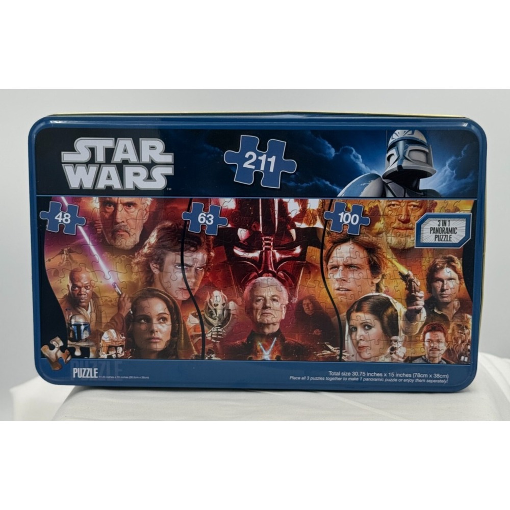 Star Wars - 211 Piece Puzzle - Complete - Metal Box - Box Good to Very Good